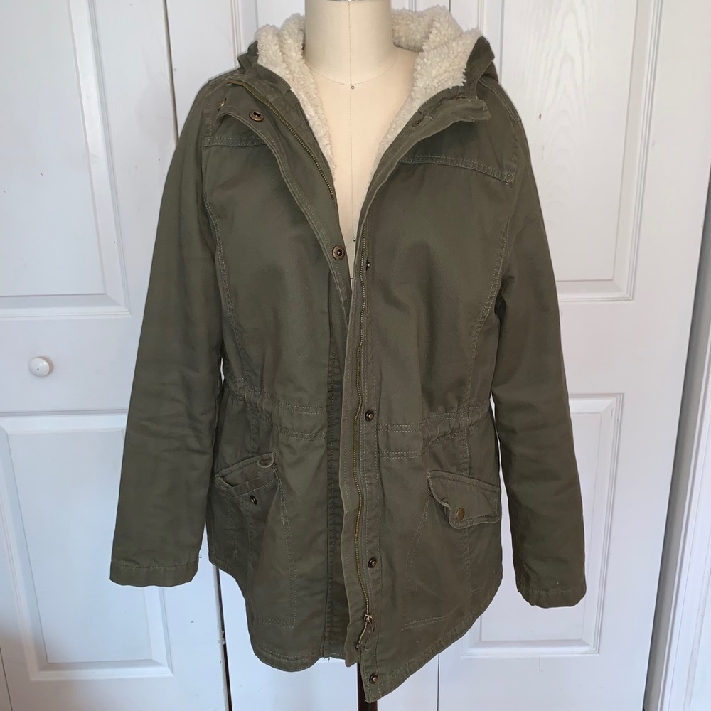 Forever 21 Olive Green Cargo Jacket / Coat